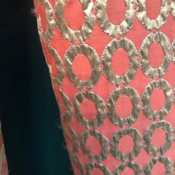 J CREW GILDED DOT CORAL GOLD PANTS - Picture 5 of 7